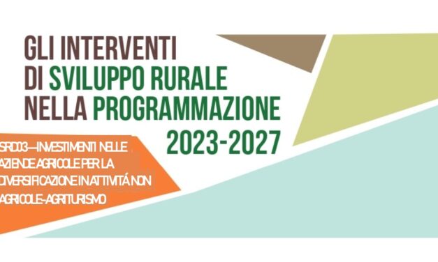 INCONTRI SUL BANDO PER IL FINANZIAMENTO DEGLI INVESTIMENTI NELLE AZIENDE AGRICOLE PER LA DIVERSIFICAZIONE IN AGRITURISMO