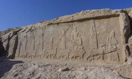 A PALAZZO ANTONINI A UDINE LA COPIA A GRANDEZZA NATURALE DI UNO DEI RILIEVI RUPESTRI ASSIRI SCOPERTI NEL KURDISTAN IRACHENO