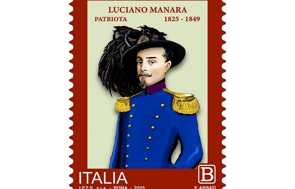Poste Italiane: emesso il francobollo commemorativo per il patriota Luciano Manara, nel bicentenario dalla nascita