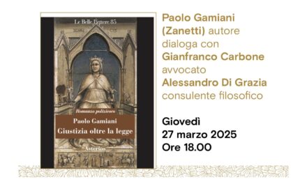 Paolo Gamiani (Zanetti) presenta all’Antico caffè San Marco il suo libro “Giustizia oltre la legge” Asterios editore