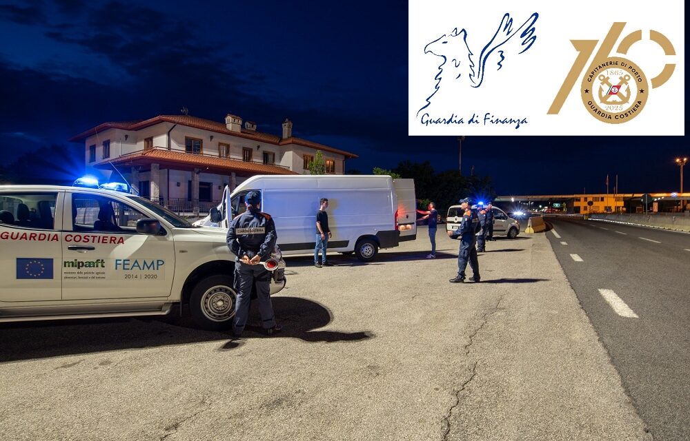 GUARDIA DI FINANZA E GUARDIA COSTIERA: SEQUESTRATI OLTRE DUE TONNELLATE DI RICCI DI MARE PRIVI DEI DOCUMENTI DI TRACCIABILITA’ O TRASPORTATI IRREGOLARMENTE