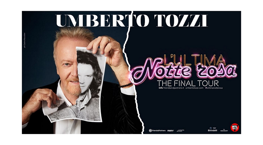 UMBERTO TOZZI: a grande richiesta a luglio e agosto 12 NUOVI APPUNTAMENTI ESTIVI della tournée mondiale in 4 continenti “L’ULTIMA NOTTE ROSA – THE FINAL TOUR”