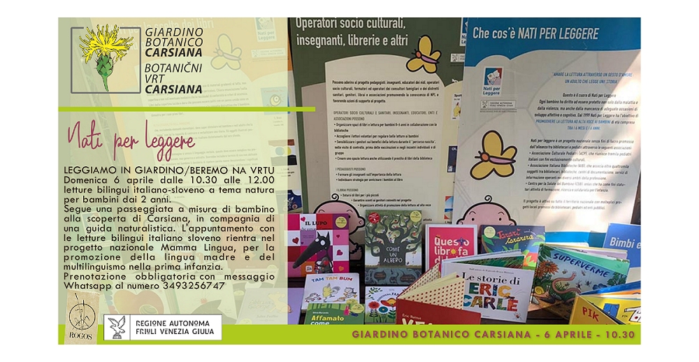 Nati per leggere al Giardino botanico Carsiana
