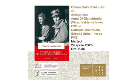 Chiara Colombini presenta all’Antico Caffè San Marco il suo libro “Storia passionale della guerra partigiana”