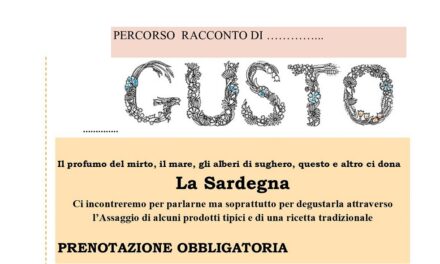 Percorso racconto di Gusto “La Sardegna” Sabato 12 aprile in Via Modiano 5 a Trieste