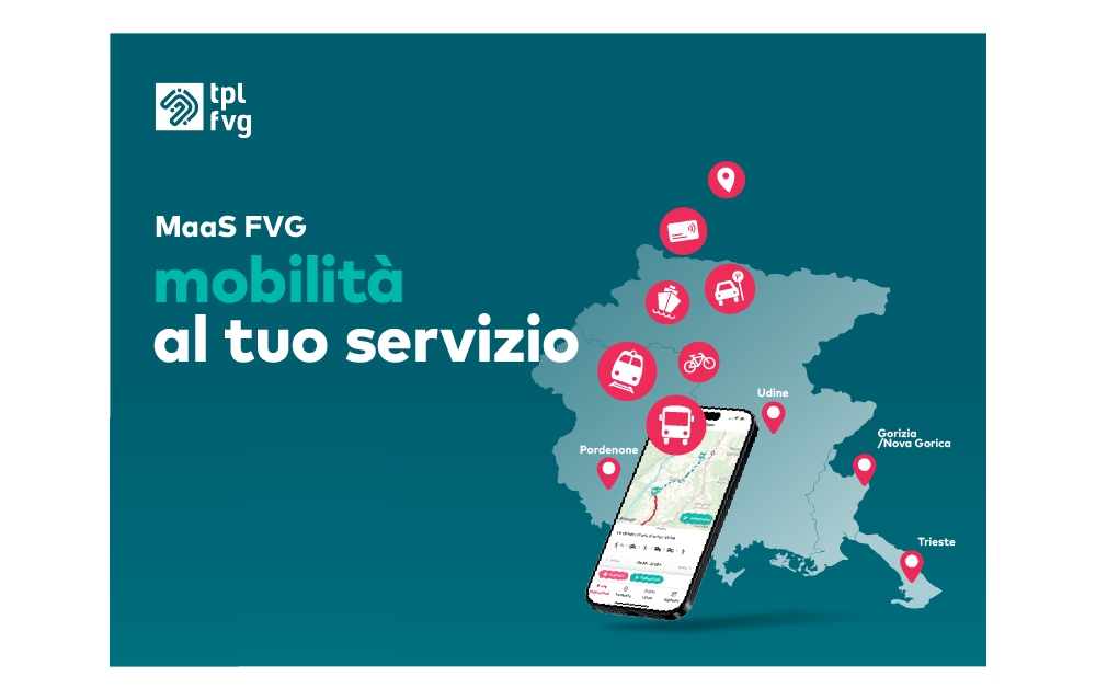Nasce MaaS FVG che integra in un unico ambiente diversi operatorie modalità di trasporto