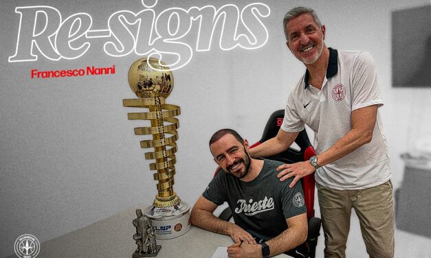 PALLACANESTRO TRIESTE: FRANCESCO NANNI CONFERMATO SULLA PANCHINA BIANCOROSSA