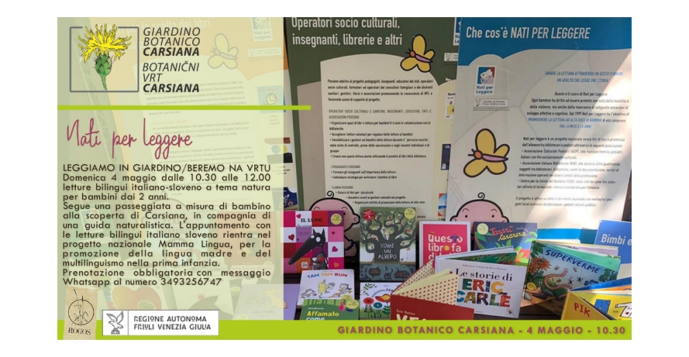 Nati per leggere al Giardino botanico Carsiana