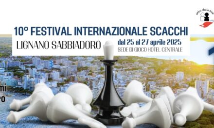 Iniziato con la prima mossa il 10° Festival Internazionale di Scacchi “Lignano Sabbiadoro” che proseguirà fino a domenica 27 aprile