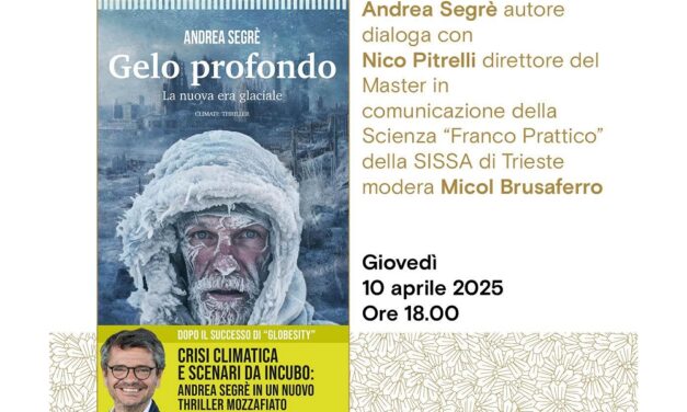Andrea Segrè presenta “Gelo profondo. La nuova era glaciale” all’Antico Caffè San Marco: un nuovo thriller scientifico tra clima e potere