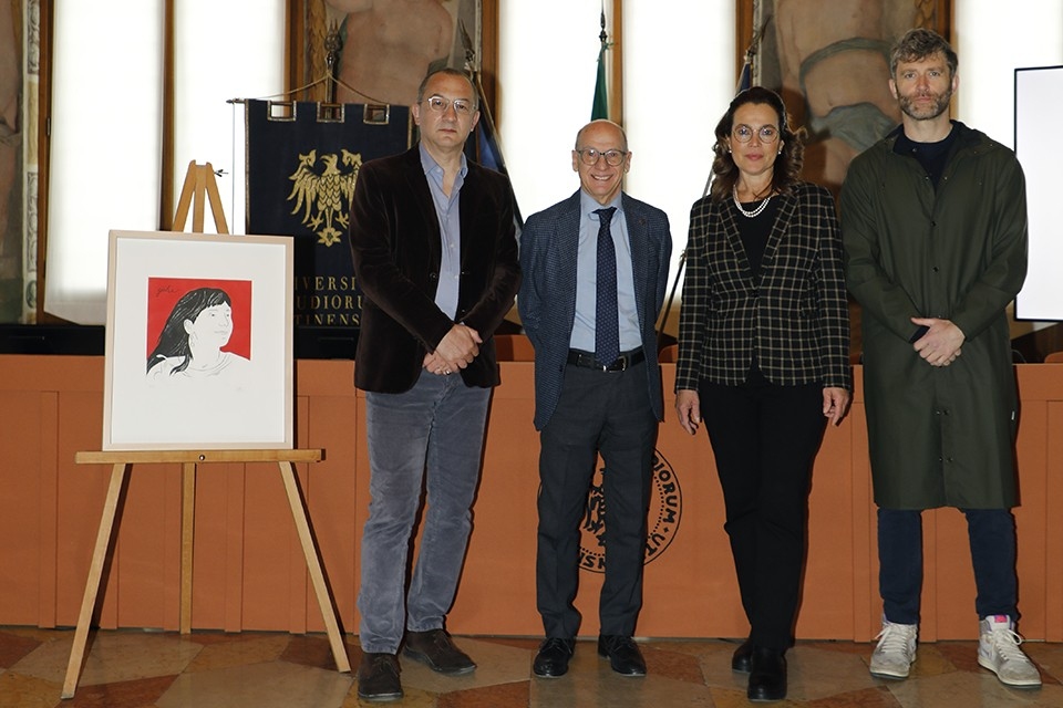 L’OPERA “GIULIA” DEDICATA A GIULIA CECCHETTIN DONATA DA VICINO/LONTANO ALL’UNIVERSITÀ DI UDINE