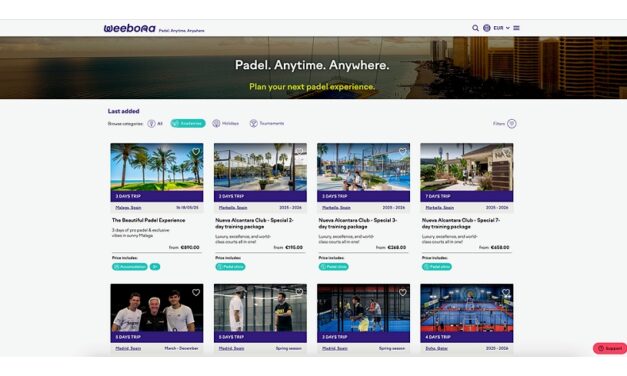 Nasce Weebora: la prima piattaforma digitale globale dedicata al turismo del padel