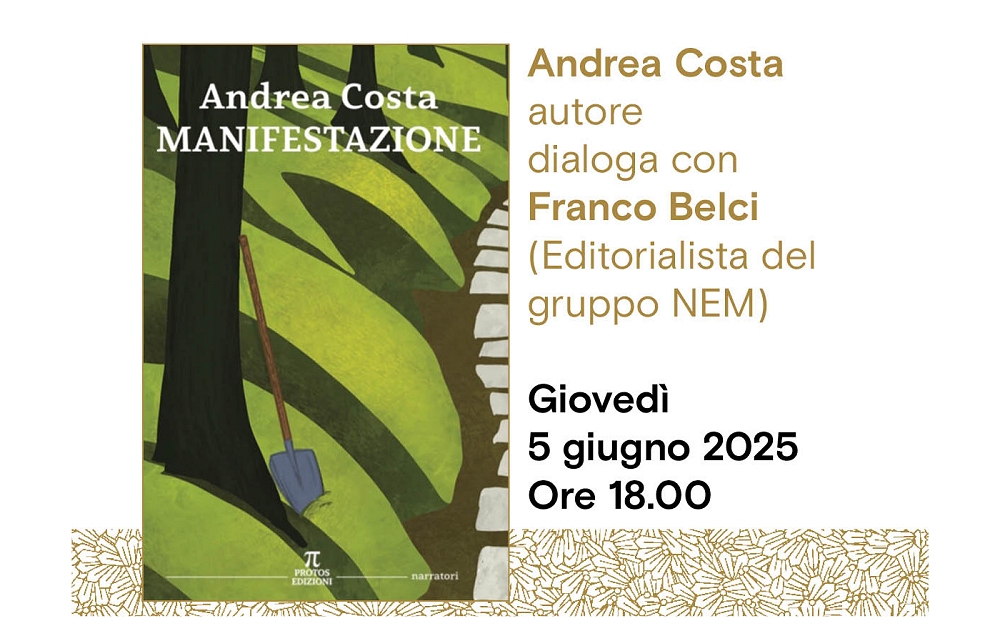 All’Antico Caffè San Marco Andrea Costa presenta il suo libro “Manifestazione”