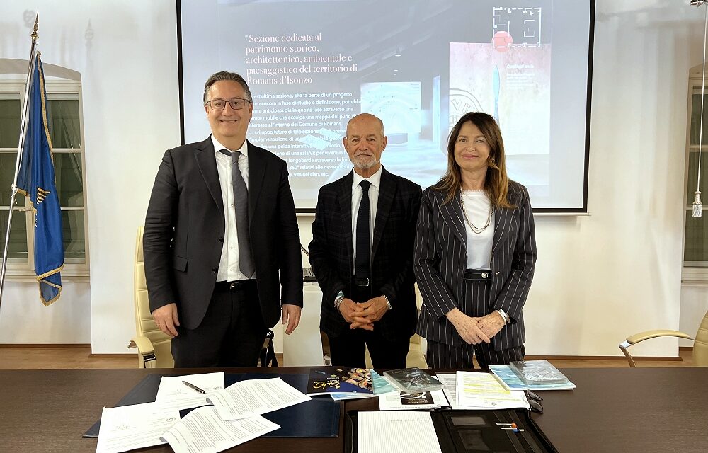 La Fondazione Carigo e il Comune di Romans d’Isonzo siglano un accordo per potenziare il progetto “GO GREEN” e valorizzare il Civico Museo Archeologico