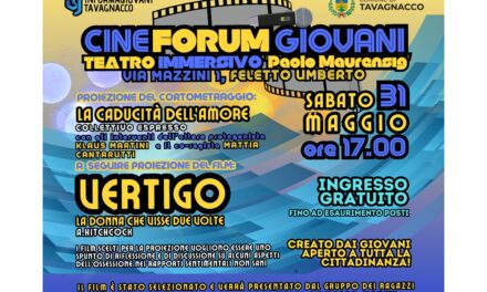 TAVAGNACCO: CINEFORUM GIOVANI ESPLORA LE DINAMICHE DELL’OSSESSIONE NELLE RELAZIONI AFFETTIVE