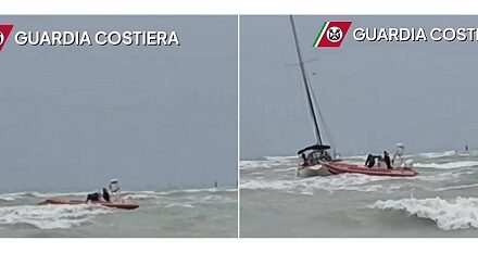 LA GUARDIA COSTIERA SALVA QUATTRO GIOVANI TEDESCHI IN BALIA DELLE ONDE AL LARGO DI LIGNANO