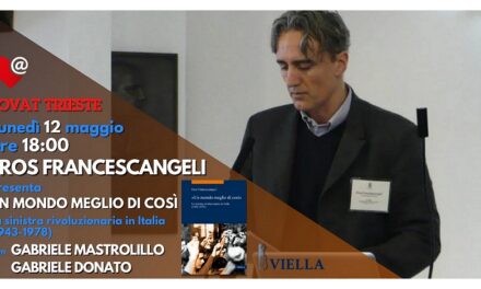 Presso la Libreria Lovat la presentazione del libro di Eros Francescangeli “Un mondo meglio di così”. La sinistra rivoluzionaria in Italia (1945-1978)