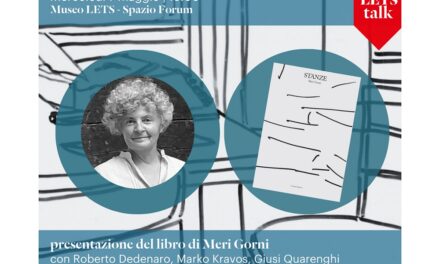 MERCOLEDÌ 7 MAGGIO ALLE ORE 18 AL MUSEO LETS – LETTERATURA TRIESTE, PRESENTAZIONE DEL LIBRO “STANZE” DI MERI GORNI