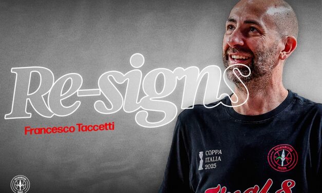 Pallacanestro Trieste: ancora una conferma nello staff Biancorosso, Francesco Taccetti resta sulla panchina di Trieste