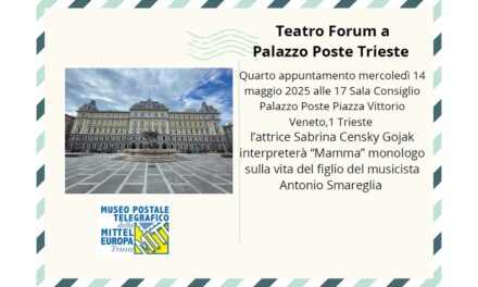 POSTE ITALIANE: NELLA SALA DEL CONSIGLIO DEL PALAZZO DELLE POSTE DI TRIESTE IL QUARTO APPUNTAMENTO DEL TEATRO FORUM