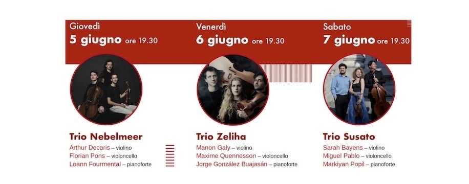 FESTIVAL DEL TRIO: 3 grandi concerti con le formazioni internazionali vincitrici della 22ª edizione del Premio Trio di Trieste