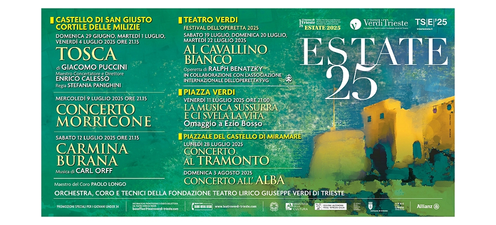 Torna l’estate musicale del Teatro Verdi con “Il Suono di Trieste” all’interno di Trieste Estate 2025