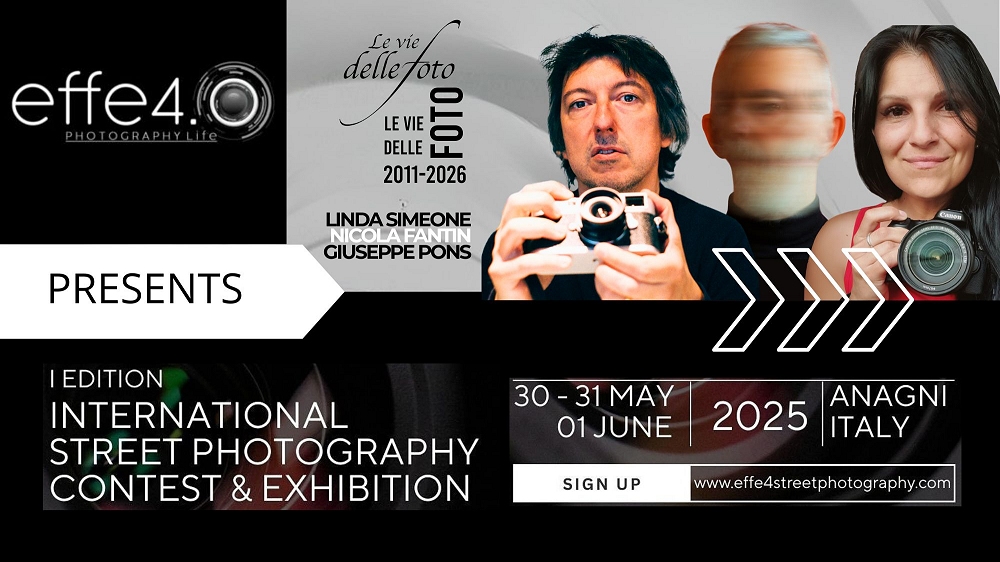 Le Vie delle Foto approda ad Anagni, ospite della prima edizione di “effe4.0 – International Street Photography Contest & Exhibition” con due mostre e la direttrice Linda Simeone presente nella giuria ufficiale del concorso