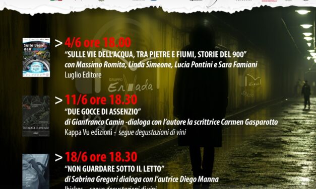 BORGO IN GIALLO: A BORGO SAN MAURO LA PRESENTAZIONE DEL ROMANZO “DUE GOCCE DI ASSENZIO” DI GIANFRANCO CAMIN