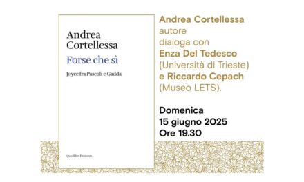 Andrea Cortellessa presenta all’Antico Caffè San Marco il suo libro “Forse che sì. Joyce fra Pascoli e Gadda”