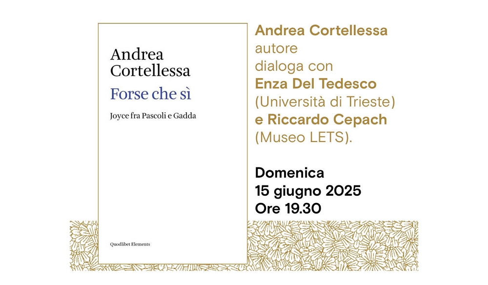 Andrea Cortellessa presenta all’Antico Caffè San Marco il suo libro “Forse che sì. Joyce fra Pascoli e Gadda”