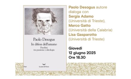 Paolo Desogus presenta all’Antico Caffè San Marco “In difesa dell’umano. Pasolini tra passione e ideologia” (La nave di Teseo, 2025)