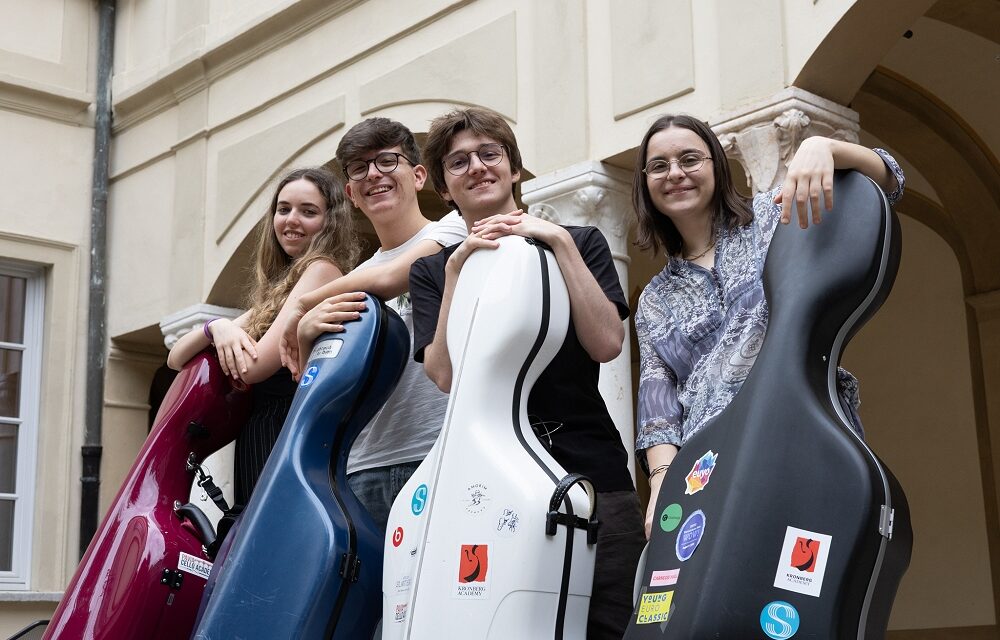 POSTE ITALIANE: MUSICA CON VISTA FA TAPPA A TRIESTE, lunedì 30 giugno, Parco del Civico Museo Sartorio, Cello Quartet