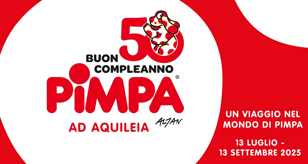 Buon compleanno, Pimpa! La mostra che celebra la cagnolina a pois rossi arriva ad Aquileia