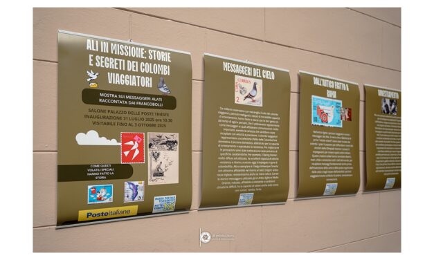 TRIESTE CELEBRA GLI EROI CON LE ALI, INAUGURATA NEL PALAZZO DELLE POSTE CENTRALI DI TRIESTE LA MOSTRA “ALI IN MISSIONE: STORIE E SEGRETI DEI COLOMBI VIAGGIATORI”