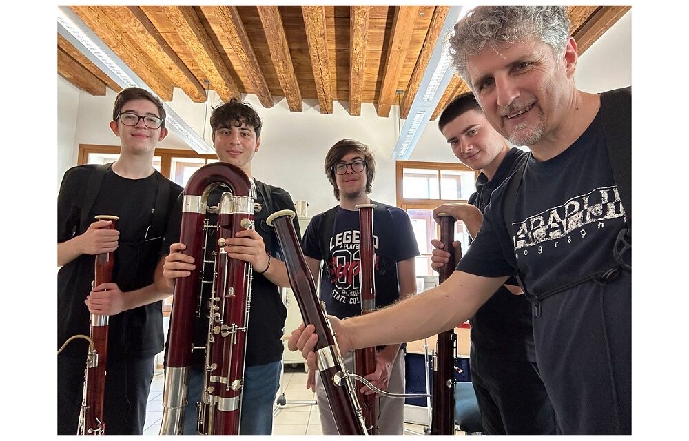 AL PARCO DI SAN VALENTINO DI PORDENONE ARRIVA L’ENSEMBLE DI FAGOTTI DEL CONSERVATORIO DI UDINE: “BASSI PROFONDI, ANIME LEGGERE”