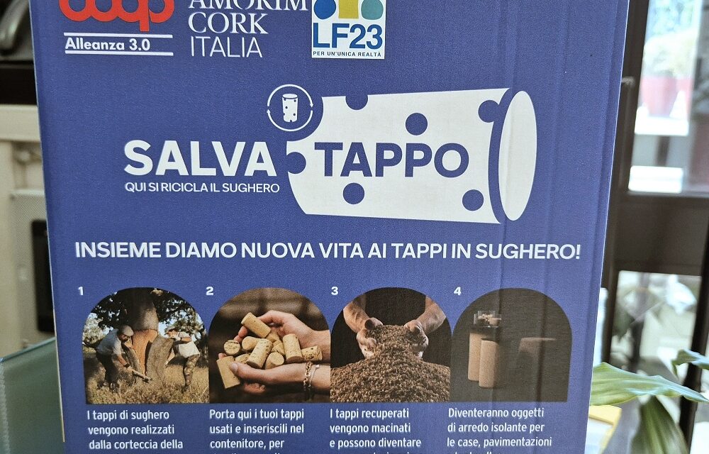 COOP ALLEANZA 3.0: DA LUGLIO LA RACCOLTA TAPPI DI SUGHERO SI ESTENDE A 24 NUOVI NEGOZI