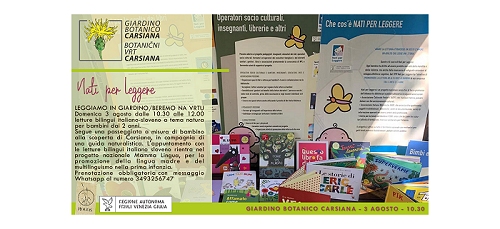 Nati per leggere al Giardino botanico Carsiana