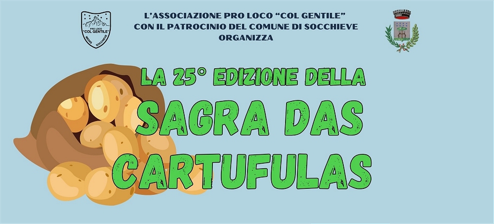 ARRIVA LA 25ª SAGRA DAS CARTUFULAS, 9 E 10 AGOSTO A PRIUSO DI SOCCHIEVE