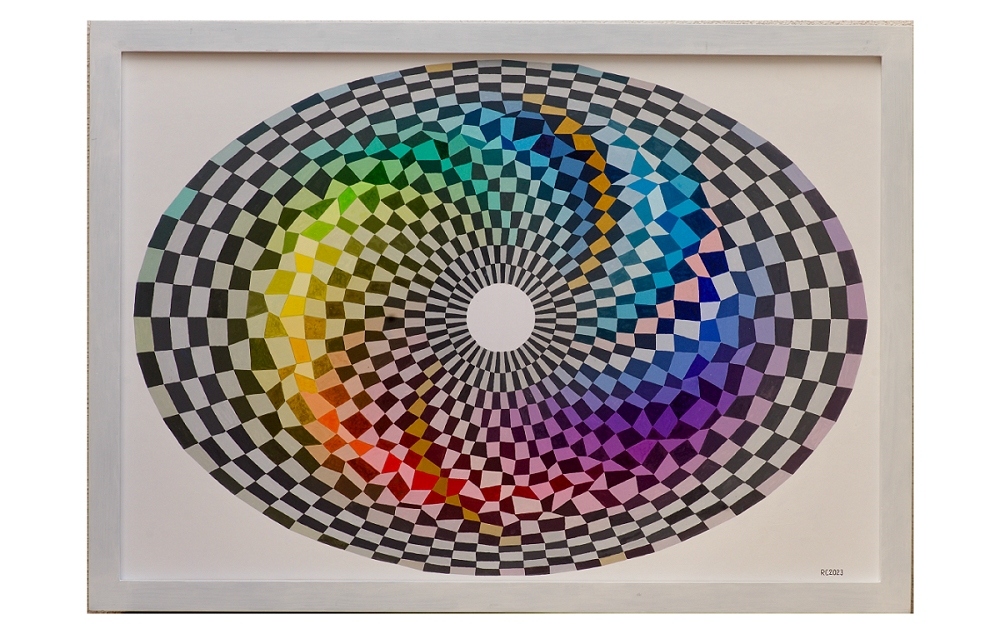 NELLA SALA COMUNALE D’ARTE DI PIAZZA UNITÀ LA MOSTRA “GEOMETRIE & COLORI” DI RENATO CONTILLO