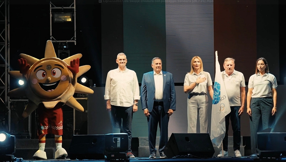 Festival Olimpico della Gioventù Europea EYOF: a Skopje (Macedonia del Nord) la consegna della bandiera olimpica a Lignano 2027