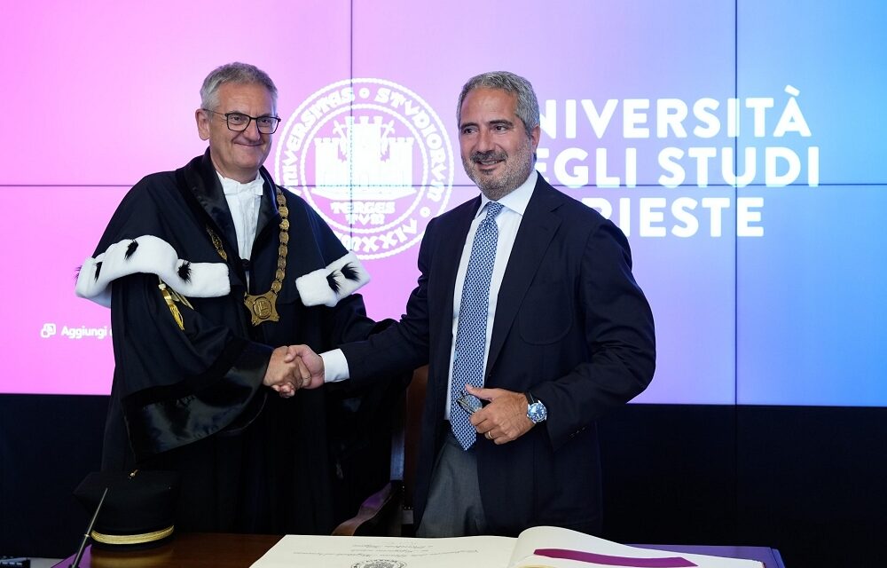 Pierroberto Folgiero riceve la Laurea ad honorem dall’Università di Trieste