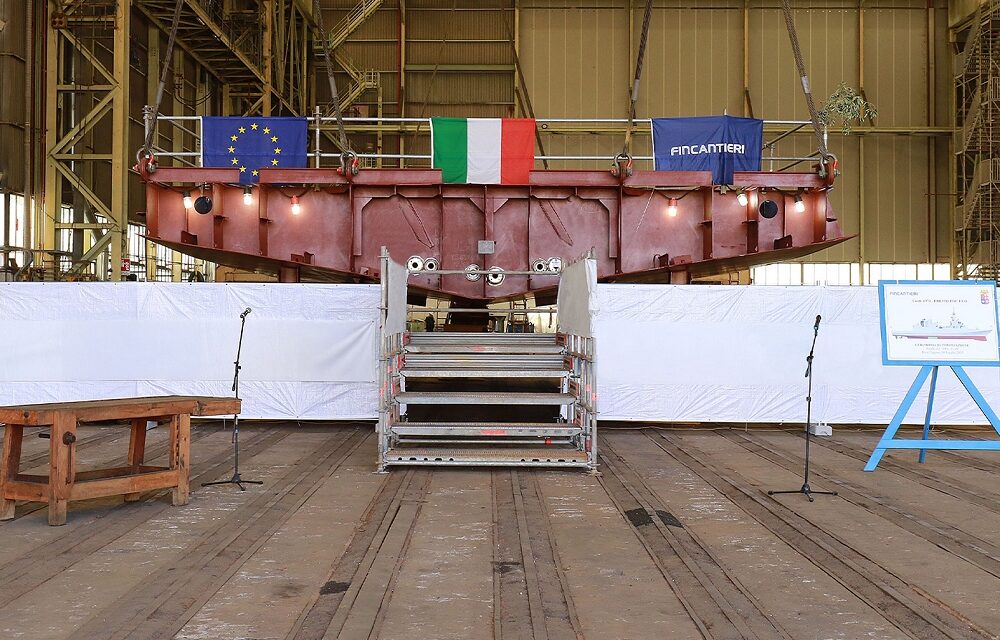 FINCANTIERI: IMPOSTAZIONE DELLA PRIMA UNITÀ “FREMM EVO” A RIVA TRIGOSO