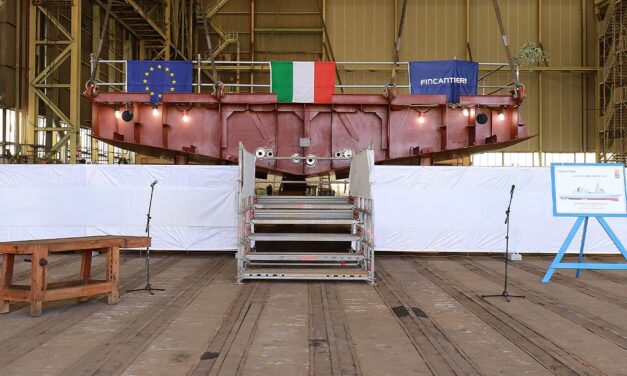 FINCANTIERI: IMPOSTAZIONE DELLA PRIMA UNITÀ “FREMM EVO” A RIVA TRIGOSO