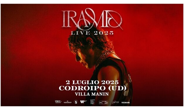 IRAMA mercoledì 2 luglio a Villa Manin per la prima del tour estivo