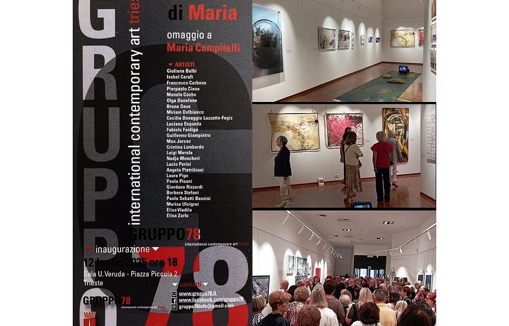 VENERDÌ 25 LUGLIO ALLE ORE 18 NELLA SALA VERUDA DI PALAZZO COSTANZI VISITA GUIDATA GRATUITA ALLA MOSTRA COLLETTIVA DEL GRUPPO 78 “LA LEZIONE DI MARIA. OMAGGIO A MARIA CAMPITELLI”