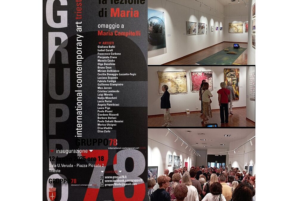 VENERDÌ 25 LUGLIO ALLE ORE 18 NELLA SALA VERUDA DI PALAZZO COSTANZI VISITA GUIDATA GRATUITA ALLA MOSTRA COLLETTIVA DEL GRUPPO 78 “LA LEZIONE DI MARIA. OMAGGIO A MARIA CAMPITELLI”