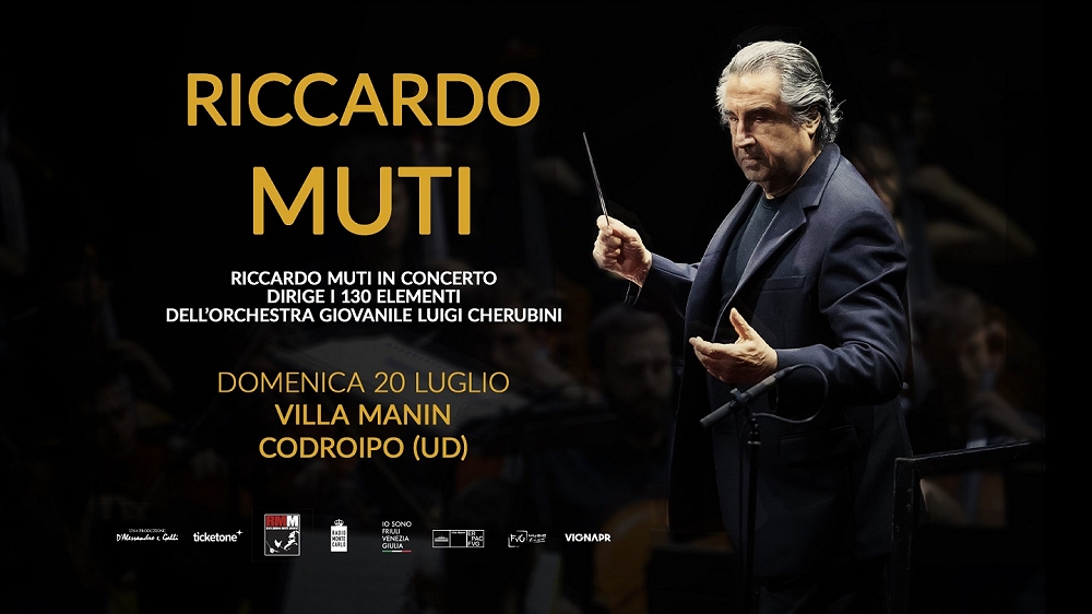 RICCARDO MUTI a Villa Manin il concerto evento con i 130 elementi dell’Orchestra Giovanile Luigi Cherubini