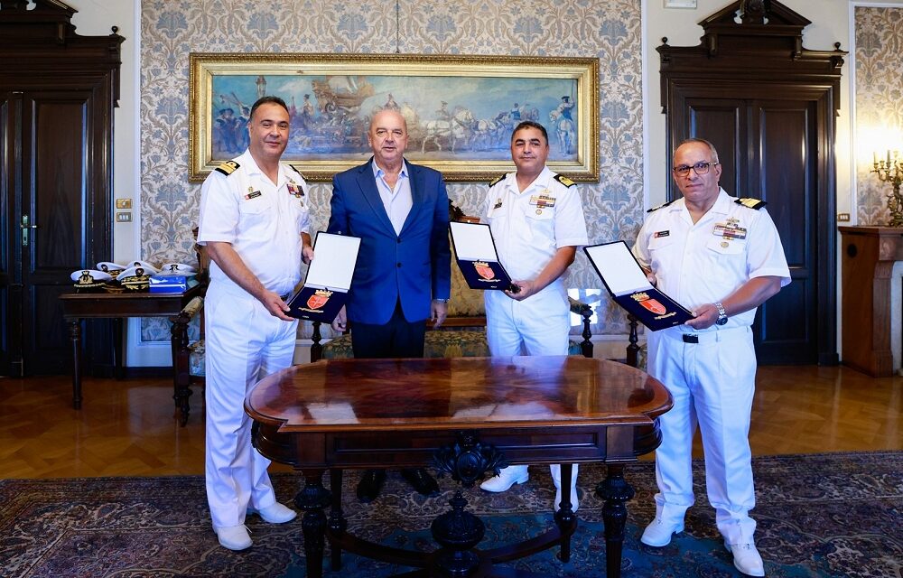IL SINDACO ROBERTO DIPIAZZA HA RICEVUTO IN MUNICIPIO I COMANDANTI DELLE NAVI MILITARI TUNISINE ARRIVATE A TRIESTE