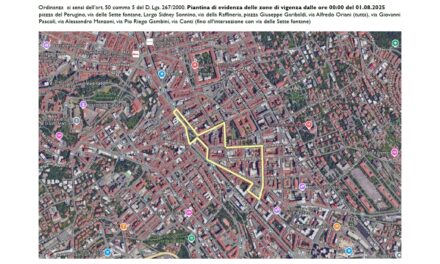 DAL 1 AGOSTO AL 30 SETTEMBRE 2025 NELLA ZONA TRA PIAZZA PERUGINO E PIAZZA GARIBALDI IN VIGORE ORDINANZA CONTRO LA VIOLENZA E IL DEGRADO