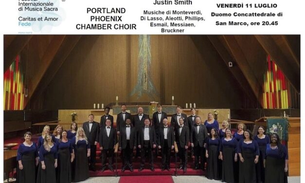 A PORDENONE IL PORTLAND PHOENIX CHAMBER CHOIR, UN GRANDE CONCERTO INTERNAZIONALE PER CHIUDERE IL CARTELLONE ESTIVO DEL 34° FESTIVAL INTERNAZIONALE DI MUSICA SACRA